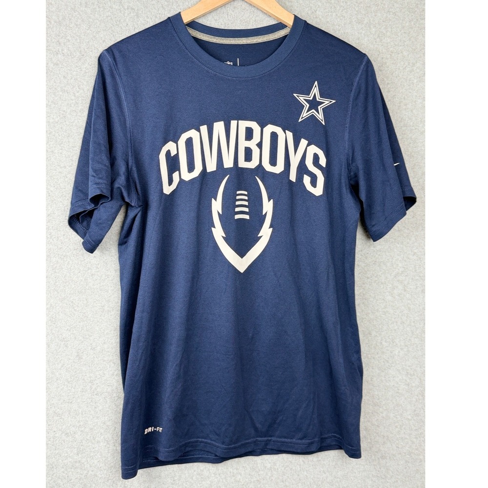 Dallas Cowboys Nike T-Shirt Mens S Blue NFL Football Dri-FIT Graphic Tee